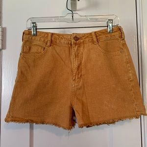 Pilcro by Anthropologie Golden High Waisted Denim Shorts